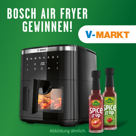 Mit Kühne und V-Markt einen Bosch Air Fryer gewinnen!